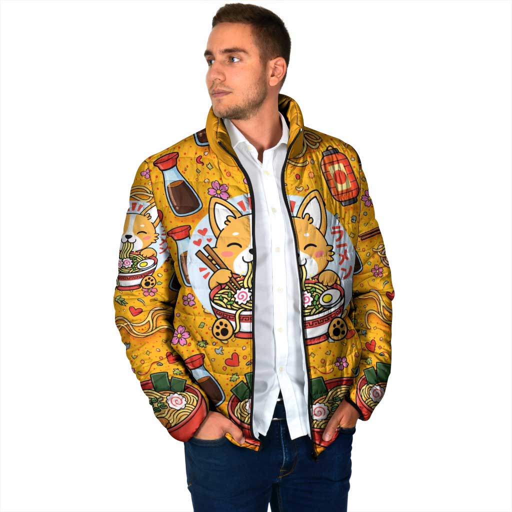 Kawaii Ramen Cute Anime Dog Corgi Padded Jacket Japanese Noodles