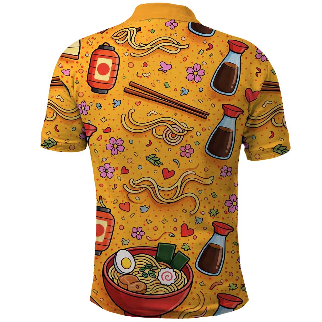 Kawaii Ramen Cute Anime Dog Corgi Polo Shirt Japanese Noodles