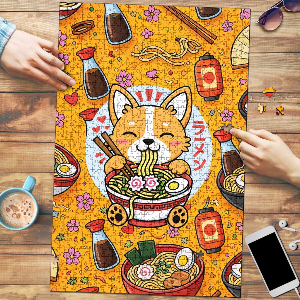 Kawaii Ramen Cute Anime Dog Corgi Puzzle Japanese Noodles
