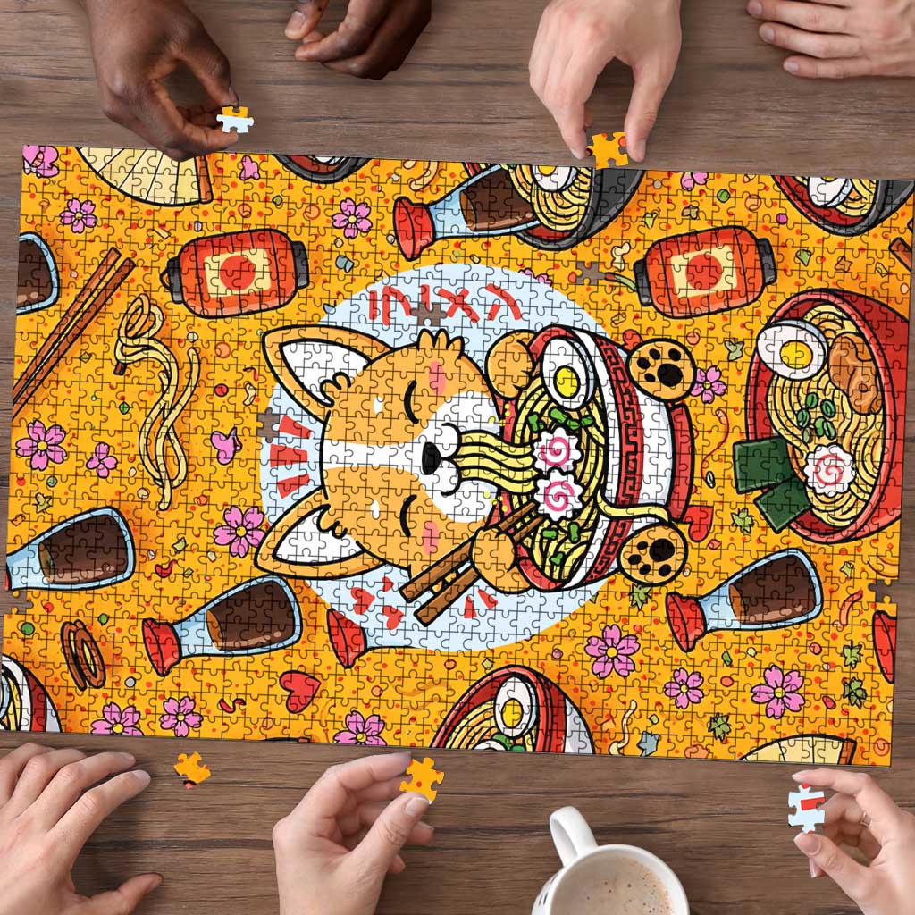 Kawaii Ramen Cute Anime Dog Corgi Puzzle Japanese Noodles