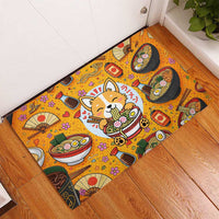 Kawaii Ramen Cute Anime Dog Corgi Rubber Doormat Japanese Noodles