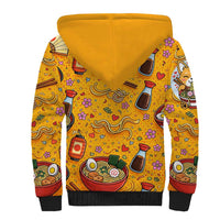 Kawaii Ramen Cute Anime Dog Corgi Sherpa Hoodie Japanese Noodles