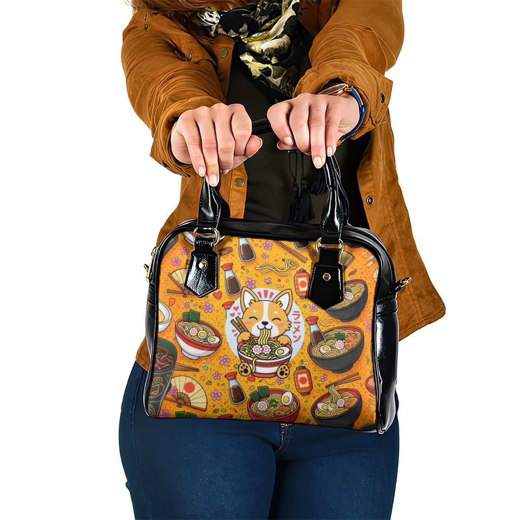 Kawaii Ramen Cute Anime Dog Corgi Shoulder Handbag Japanese Noodles