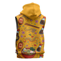 Kawaii Ramen Cute Anime Dog Corgi Sleeveless Zip Hoodie Japanese Noodles
