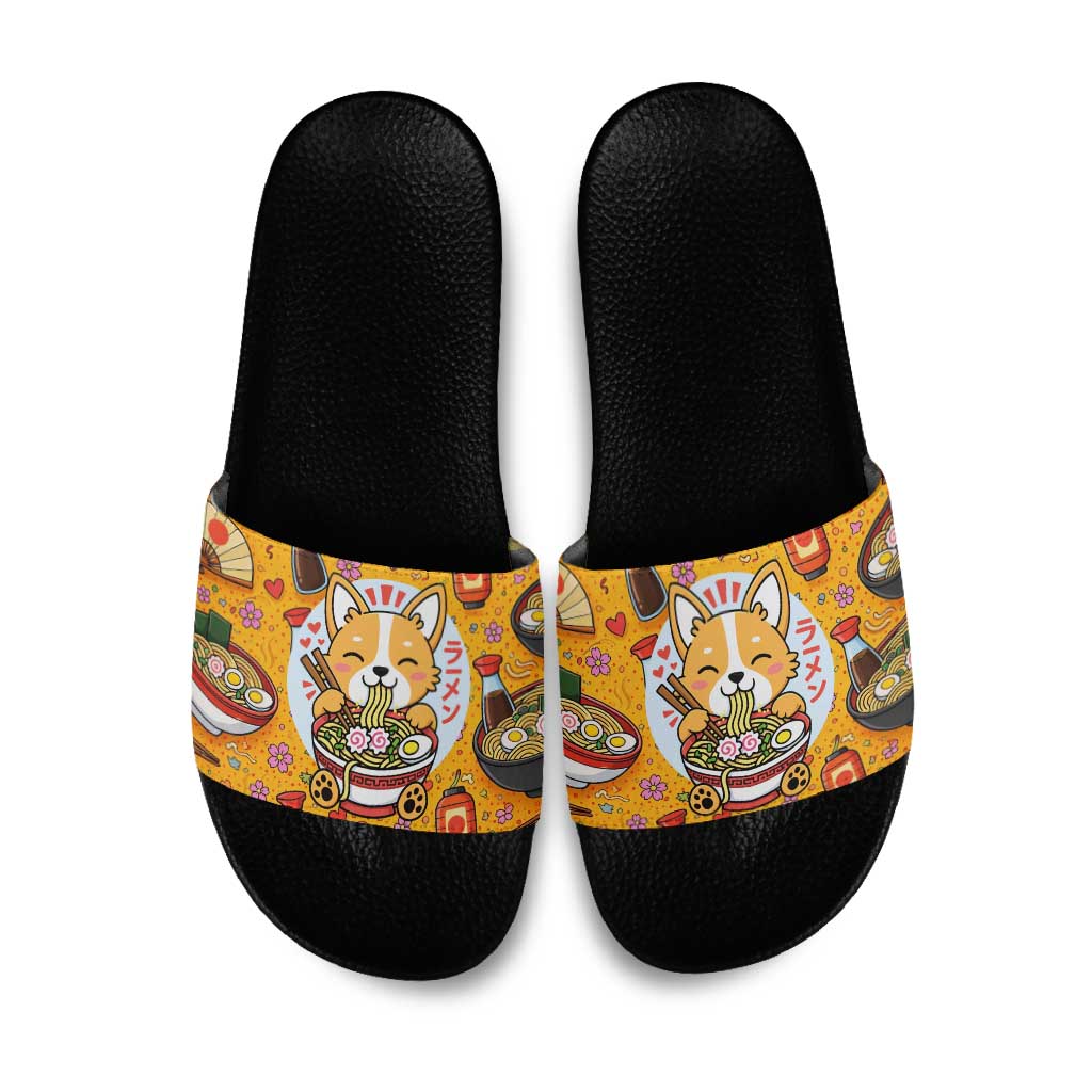 Kawaii Ramen Cute Anime Dog Corgi Slide Sandals Japanese Noodles
