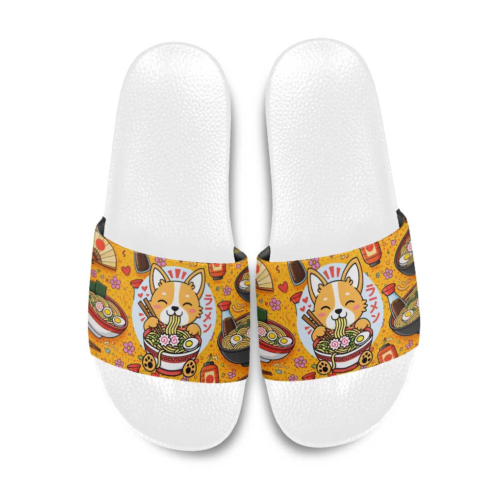 Kawaii Ramen Cute Anime Dog Corgi Slide Sandals Japanese Noodles