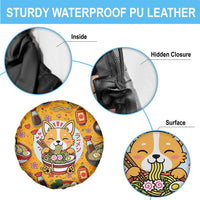 Kawaii Ramen Cute Anime Dog Corgi Spare Tire Cover Japanese Noodles