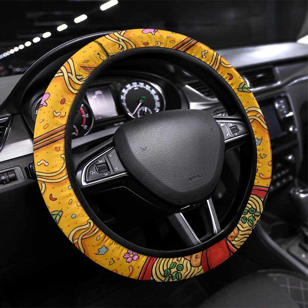 Kawaii Ramen Cute Anime Dog Corgi Steering Wheel Cover Japanese Noodles