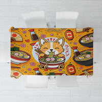 Kawaii Ramen Cute Anime Dog Corgi Tablecloth Japanese Noodles