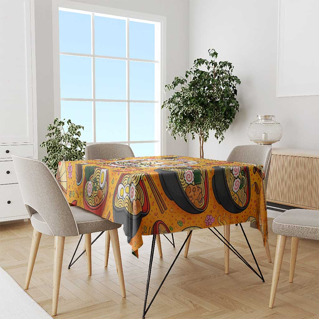 Kawaii Ramen Cute Anime Dog Corgi Tablecloth Japanese Noodles