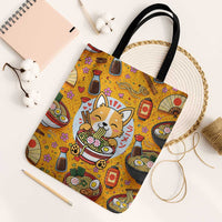 Kawaii Ramen Cute Anime Dog Corgi Tote Bag Japanese Noodles