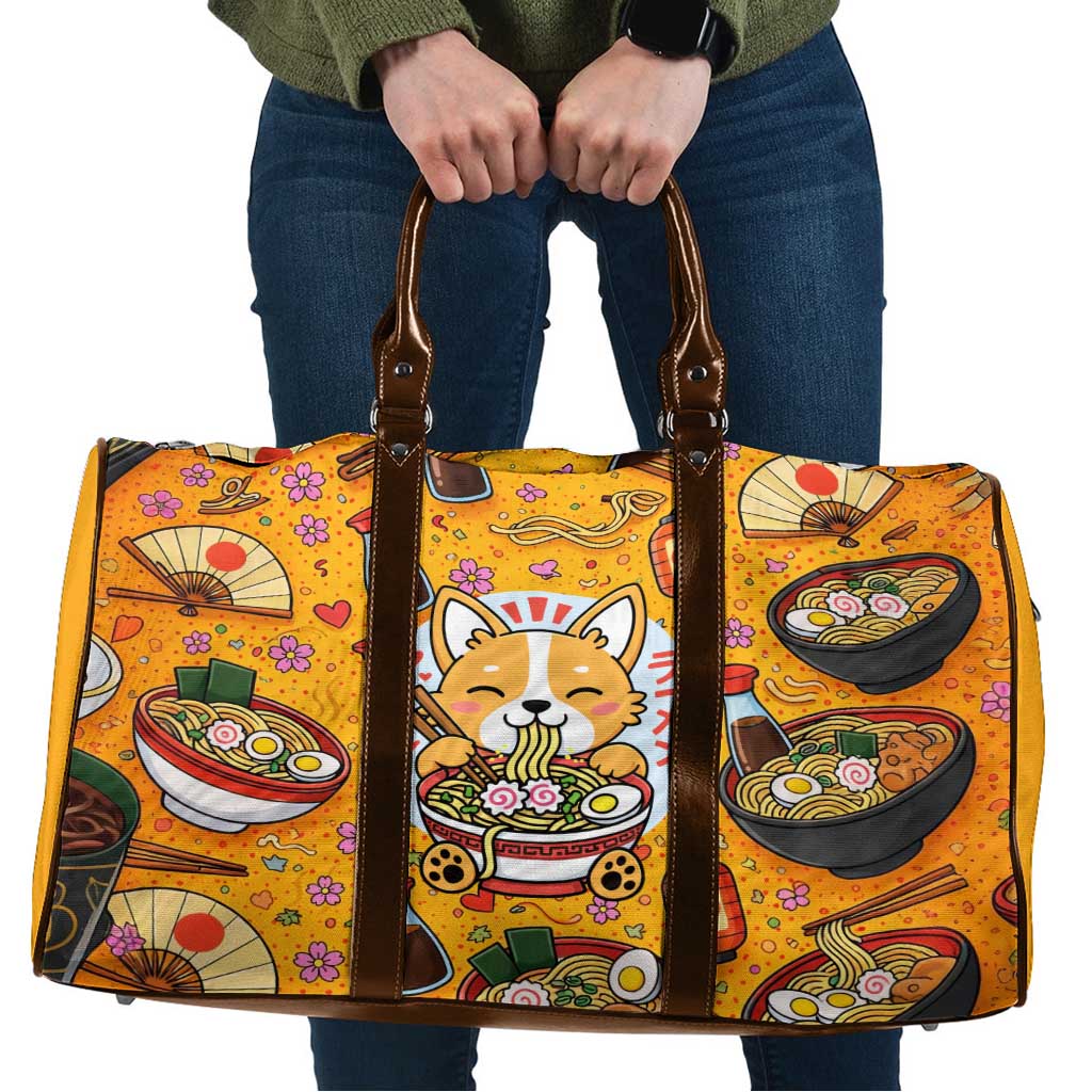 Kawaii Ramen Cute Anime Dog Corgi Travel Bag Japanese Noodles