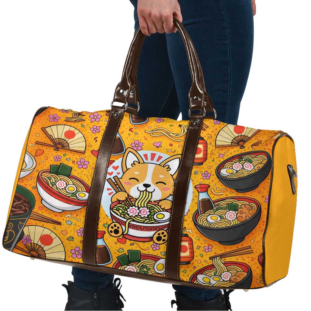 Kawaii Ramen Cute Anime Dog Corgi Travel Bag Japanese Noodles