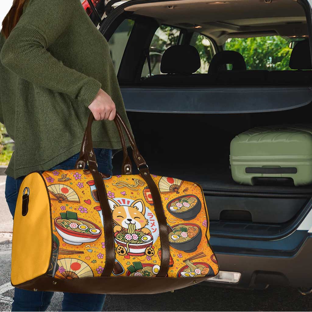 Kawaii Ramen Cute Anime Dog Corgi Travel Bag Japanese Noodles