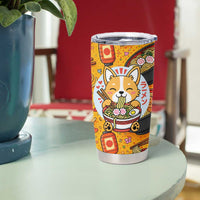 Kawaii Ramen Cute Anime Dog Corgi Tumbler Cup Japanese Noodles