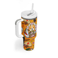 Kawaii Ramen Cute Anime Dog Corgi Tumbler With Handle Japanese Noodles