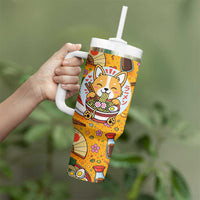 Kawaii Ramen Cute Anime Dog Corgi Tumbler With Handle Japanese Noodles