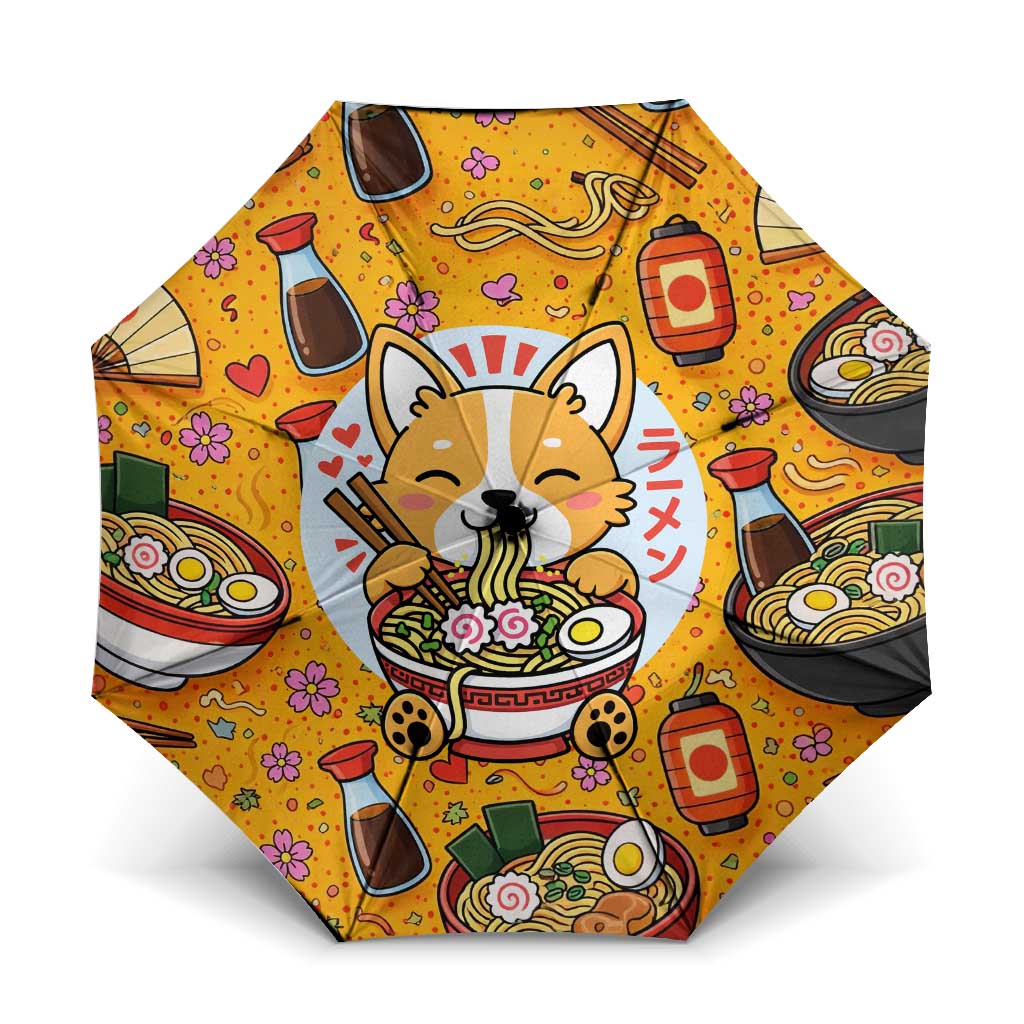 Kawaii Ramen Cute Anime Dog Corgi Umbrella Japanese Noodles