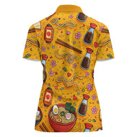 Kawaii Ramen Cute Anime Dog Corgi Women Polo Shirt Japanese Noodles