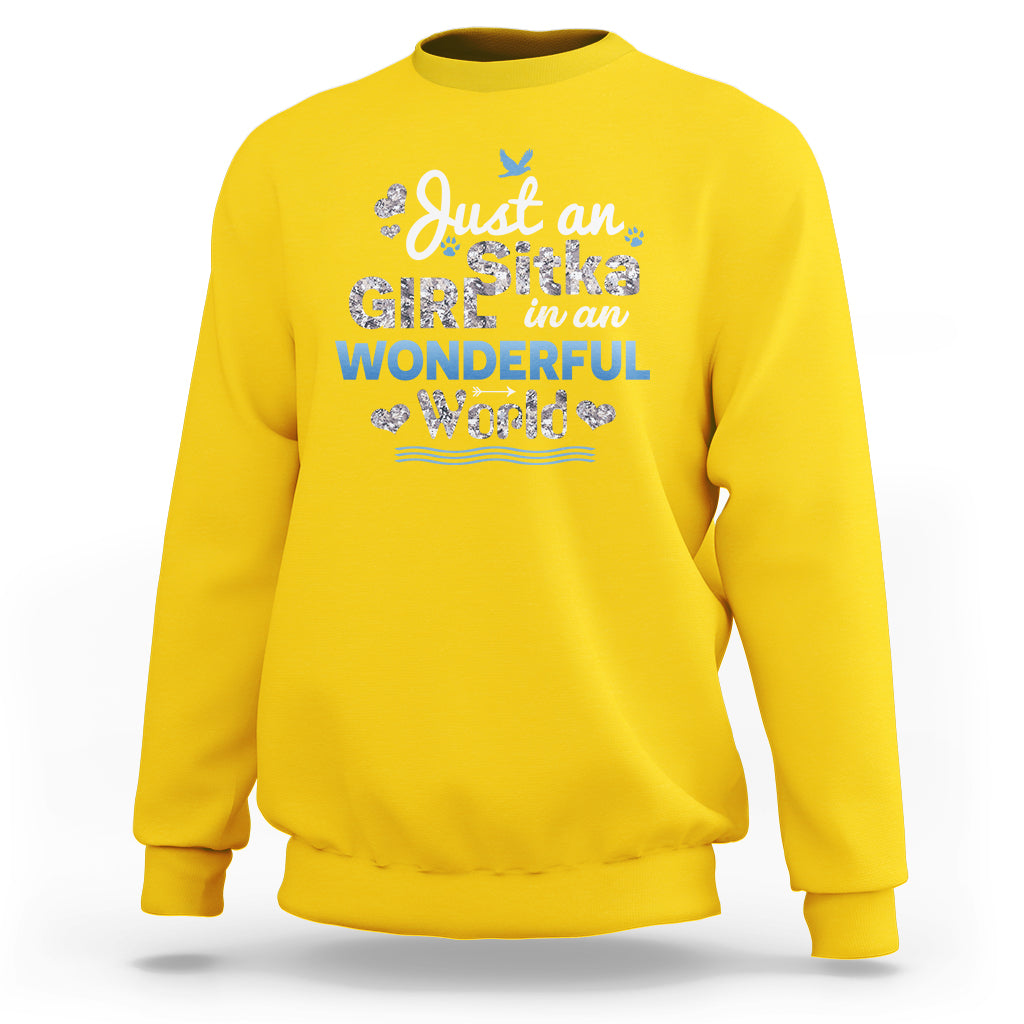 Sitka Girl Sweatshirt In An Wonderful World - Wonder Print Shop