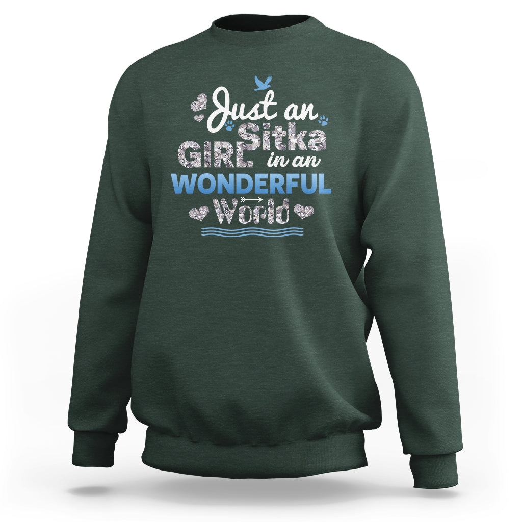 Sitka Girl Sweatshirt In An Wonderful World - Wonder Print Shop
