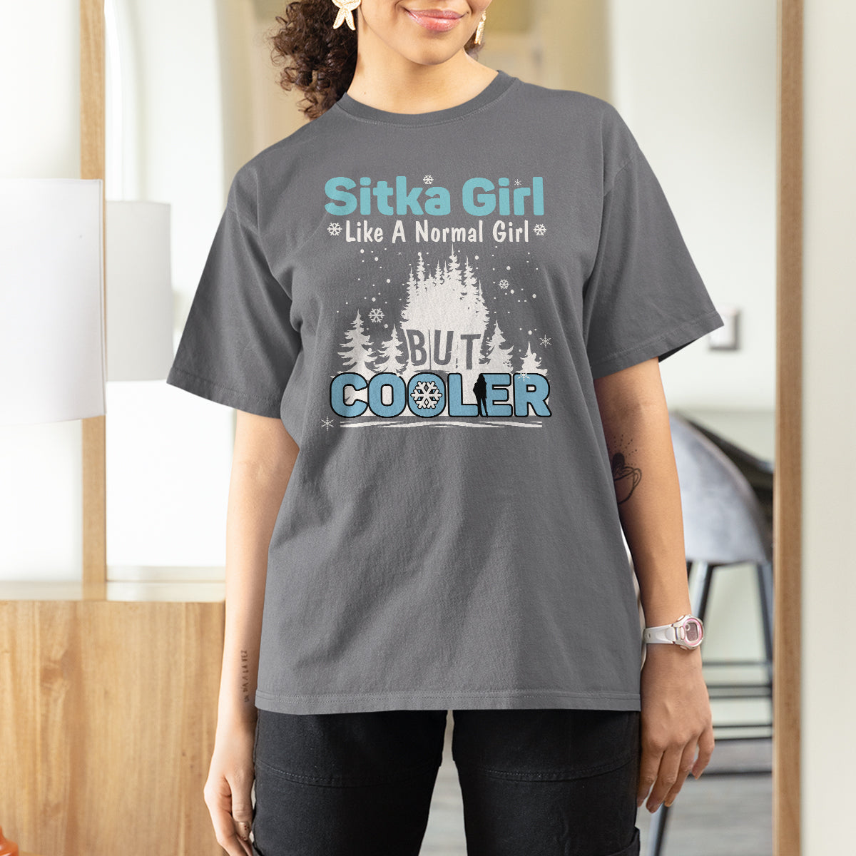Sitka Girl T Shirt For Women Like A Normal Girl But Cooler - Wonder Print Shop