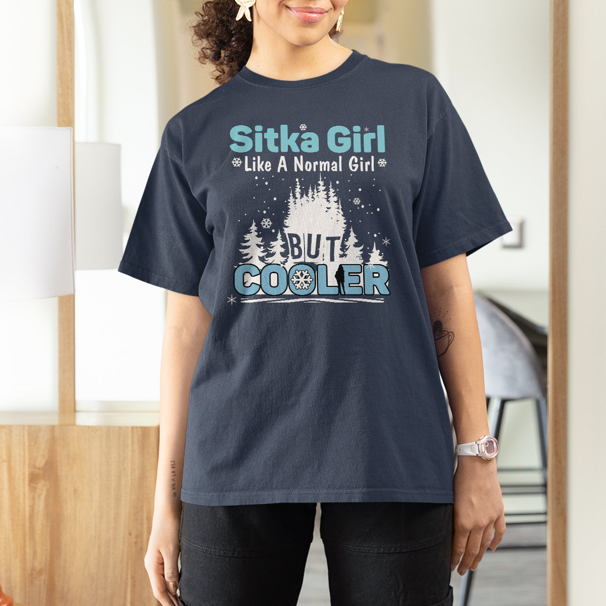Sitka Girl T Shirt For Women Like A Normal Girl But Cooler - Wonder Print Shop