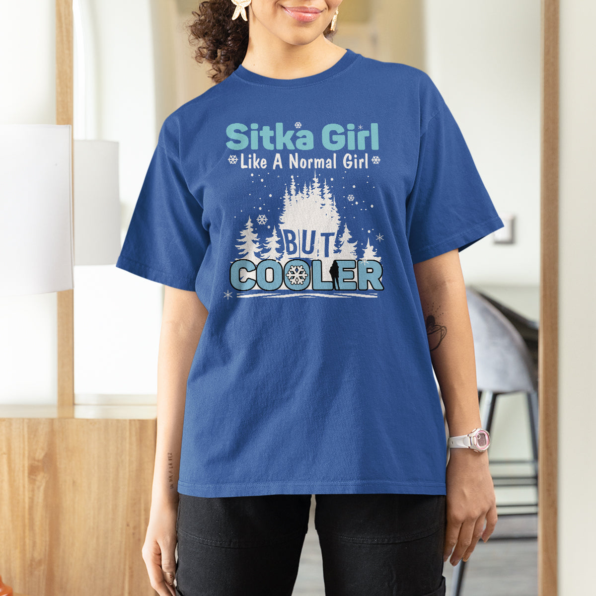 Sitka Girl T Shirt For Women Like A Normal Girl But Cooler - Wonder Print Shop