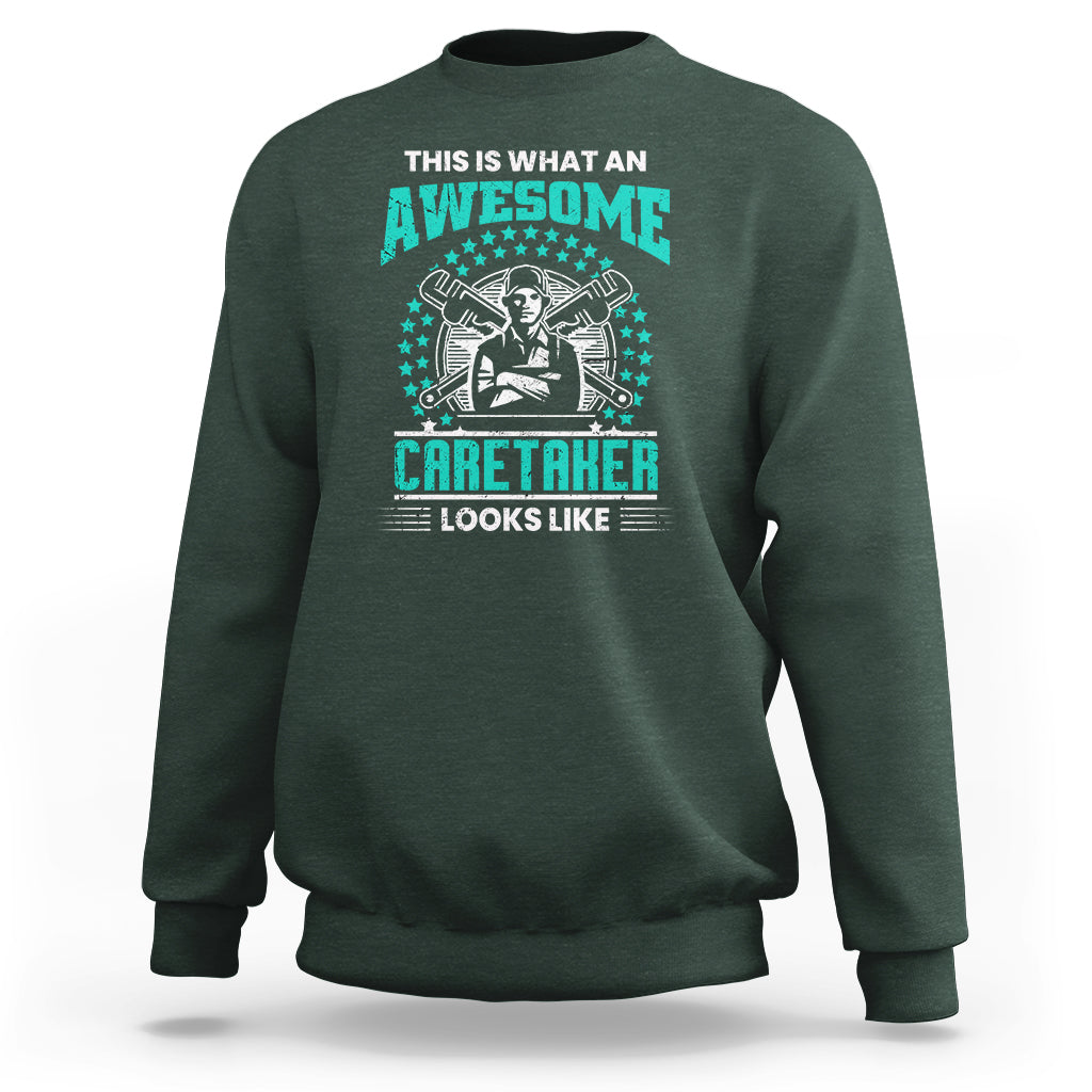 This Is What An Awesome Caretaker Sweatshirt - Wonder Print Shop