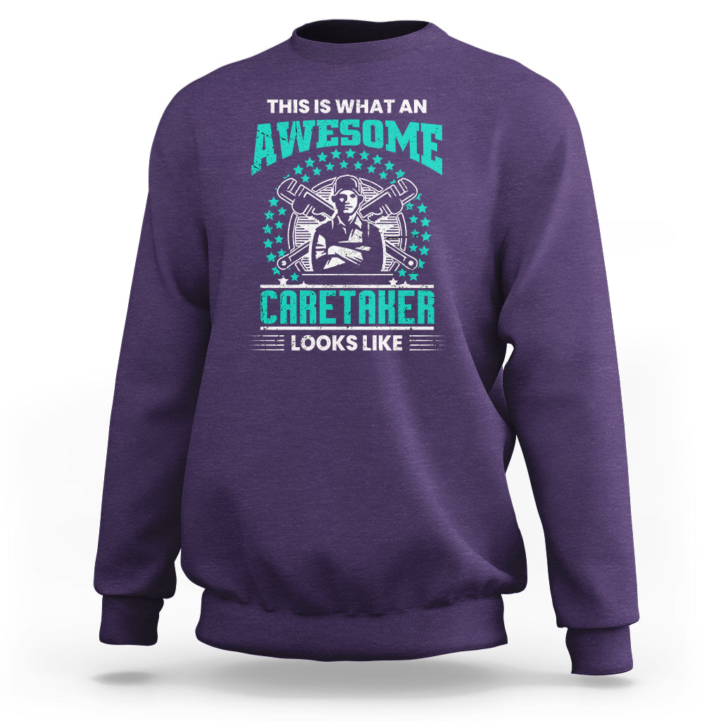 This Is What An Awesome Caretaker Sweatshirt - Wonder Print Shop