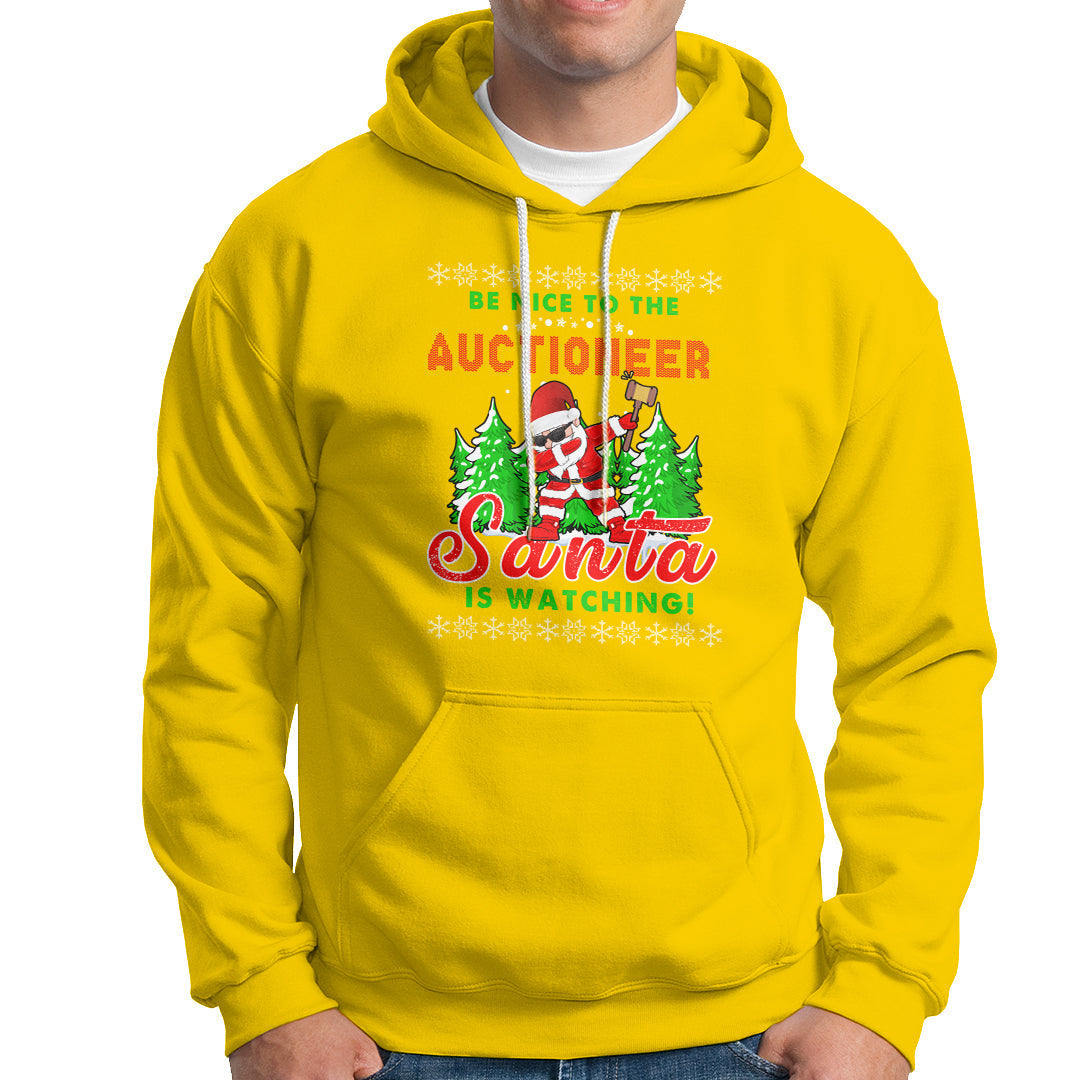 Auctioneer Hoodie Santa Is Watching - Wonder Print Shop