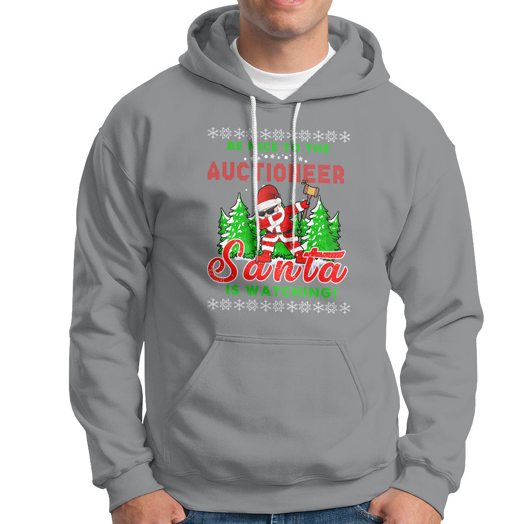 Auctioneer Hoodie Santa Is Watching - Wonder Print Shop