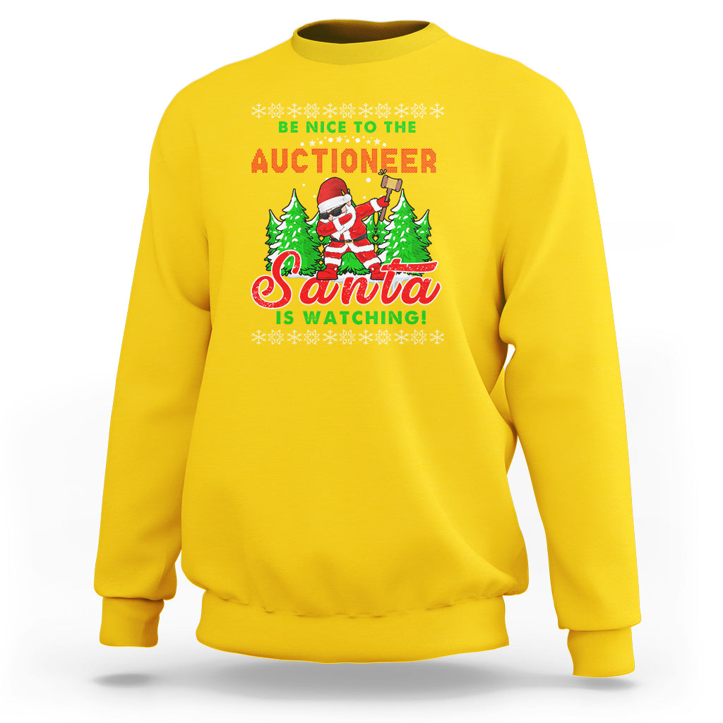 Auctioneer Sweatshirt Santa Is Watching - Wonder Print Shop