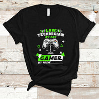 Law Technician T Shirt By Day Gamer By Night - Wonder Print Shop