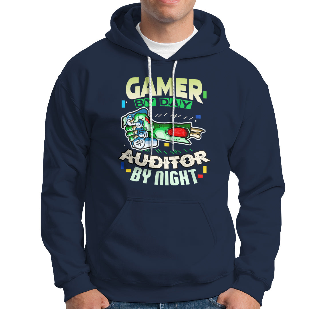 Night Auditor Hoodie Gamer By Day, Auditor By Night - Wonder Print Shop