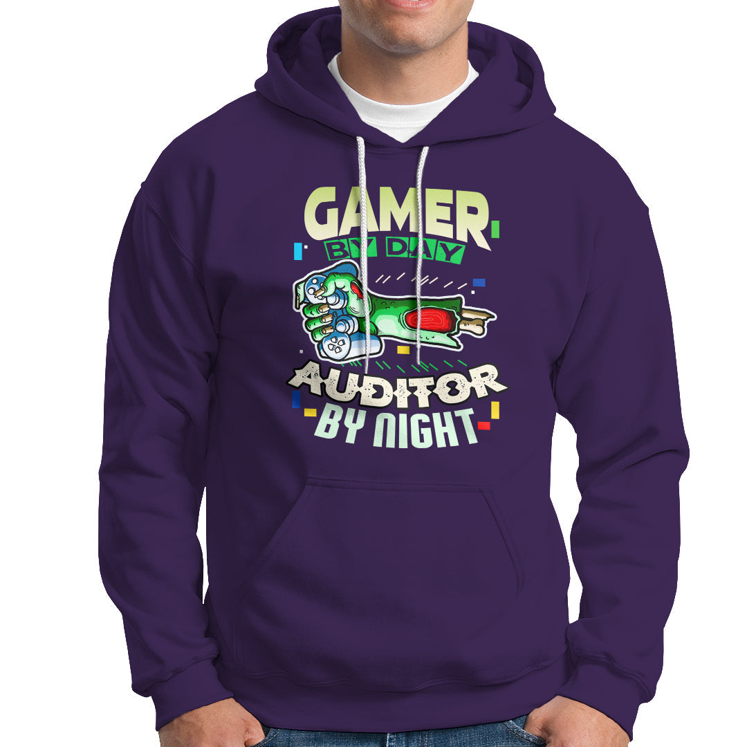 Night Auditor Hoodie Gamer By Day, Auditor By Night - Wonder Print Shop