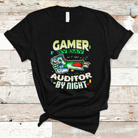 Night Auditor T Shirt Gamer By Day, Auditor By Night - Wonder Print Shop
