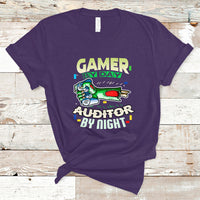 Night Auditor T Shirt Gamer By Day, Auditor By Night - Wonder Print Shop