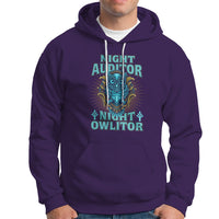Night Auditor Hoodie Night Owlitor - Wonder Print Shop
