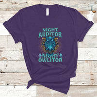Night Auditor T Shirt Night Owlitor - Wonder Print Shop