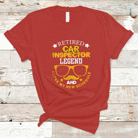 Retired Car Inspector T Shirt Legend And I Love My New Schedule - Wonder Print Shop