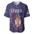 Serbia Baseball Jersey with National Map and Coat of Arms Design in Blue Red Pattern