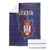 Serbia Blanket with National Map and Coat of Arms Design in Blue Red Pattern