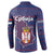 Serbia Button Sweatshirt with National Map and Coat of Arms Design in Blue Red Pattern