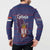 Serbia Button Sweatshirt with National Map and Coat of Arms Design in Blue Red Pattern