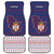 Serbia Car Mats with National Map and Coat of Arms Design in Blue Red Pattern