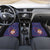 Serbia Car Mats with National Map and Coat of Arms Design in Blue Red Pattern