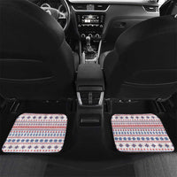 Serbia Car Mats with National Map and Coat of Arms Design in Blue Red Pattern