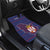Serbia Car Mats with National Map and Coat of Arms Design in Blue Red Pattern