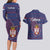 Serbia Couples Matching Long Sleeve Bodycon Dress and Hawaiian Shirt with National Map and Coat of Arms Design in Blue Red Pattern